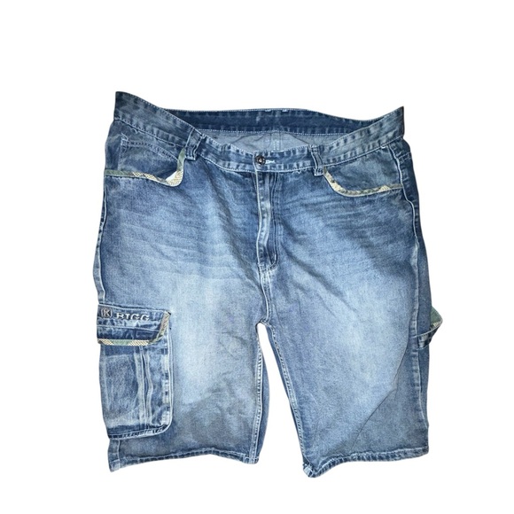 Men’s VTG oversized jorts Play‎ Bigg brand Knee-Length blue Jean Shorts size 42 - Picture 1 of 9